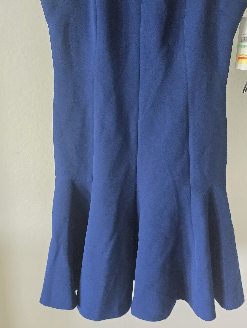 NWT DKNY Blue Fit & Flare Dress Women Size 8 Sleeveless Knee Length Career $139 - Picture 4 of 12